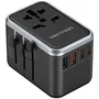 CARGADOR PARED UNIVERSAL TOMA DE CORRIENTE/2xUSB-C/2xUSB-A 65W NEGRO VENTION